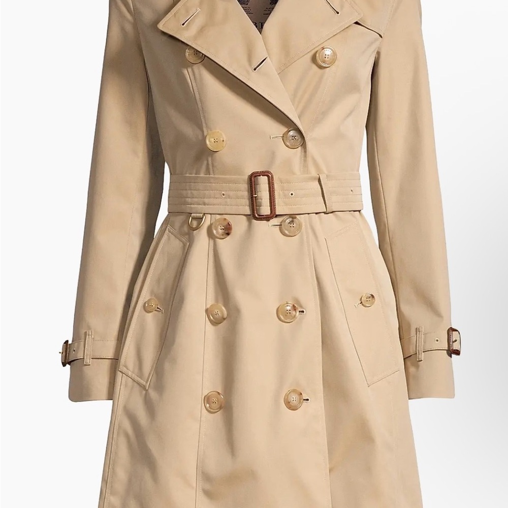 Burberry Beige Double-Breasted Trench Coat